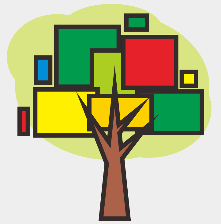 图形-彩色积木树