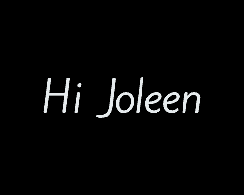 Hi Joleen
